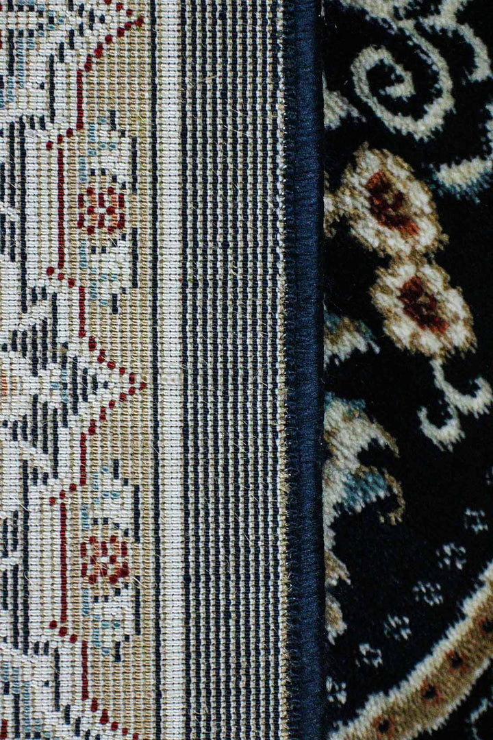 Classical Turkish Topaz Rug - 3.2 x 4.9 FT - Blue - Resilient Construction for Long - Lasting Use - V Surfaces