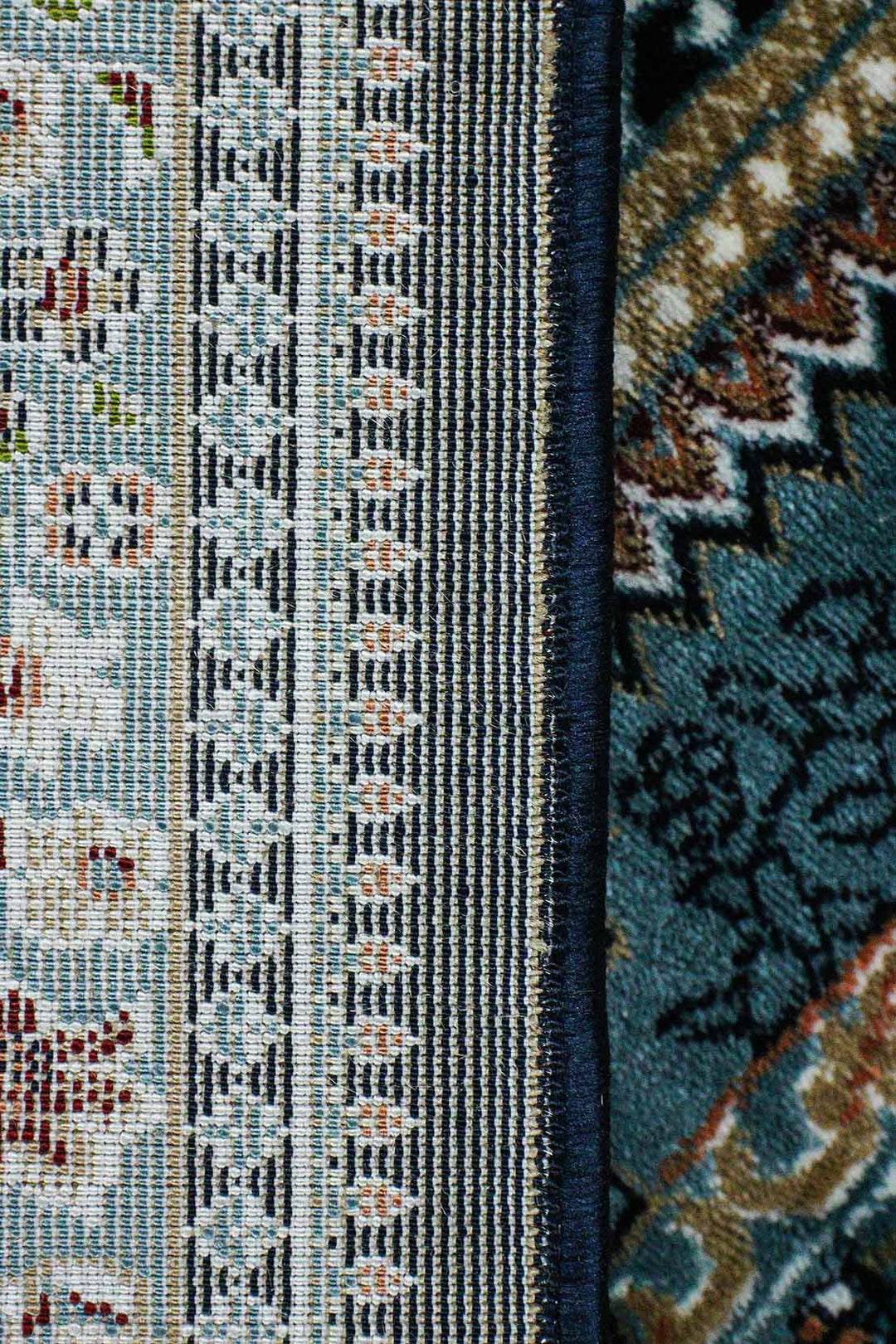 Classical Turkish Topaz Rug - 3.2 x 4.9 FT - Blue - Resilient Construction for Long - Lasting Use - V Surfaces