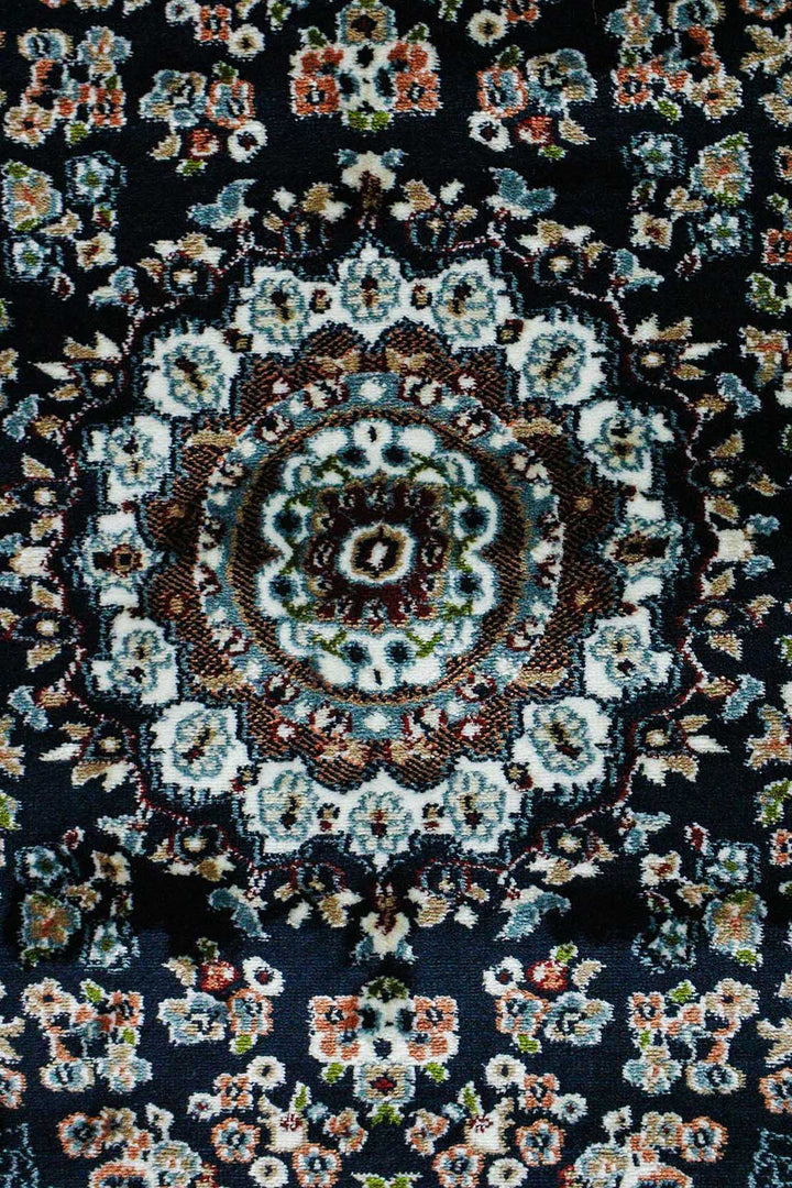 Classical Turkish Topaz Rug - 3.2 x 4.9 FT - Blue - Resilient Construction for Long - Lasting Use - V Surfaces