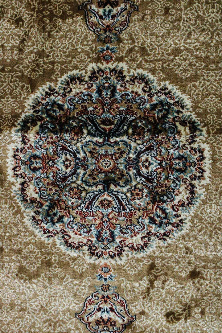 Classical Turkish Topaz Rug - 3.2 x 4.9 FT - Brown - Resilient Construction for Long - Lasting Use - V Surfaces