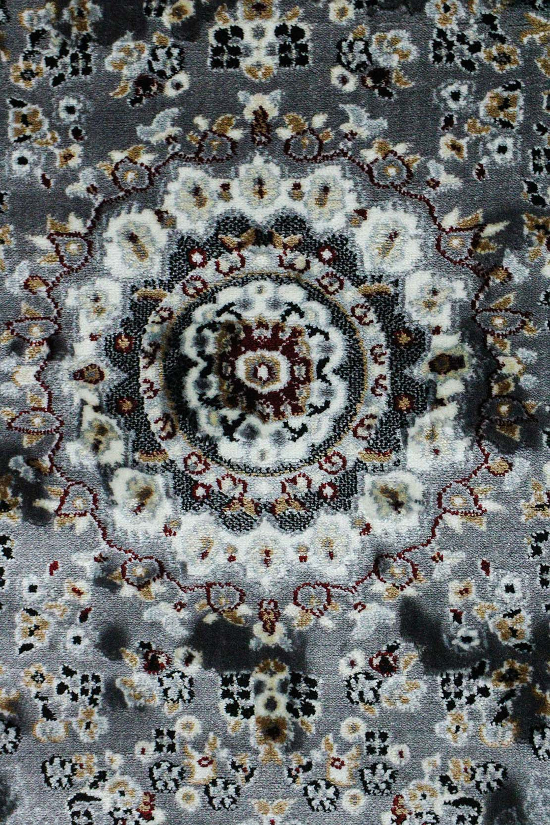 Classical Turkish Topaz Rug - 3.2 x 4.9 FT - Gray - Resilient Construction for Long - Lasting Use - V Surfaces