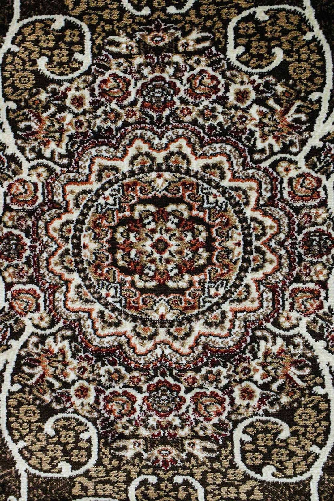 Classical Turkish Topaz Rug - 3.9 x 5.5 FT - Brown - Resilient Construction for Long - Lasting Use - V Surfaces