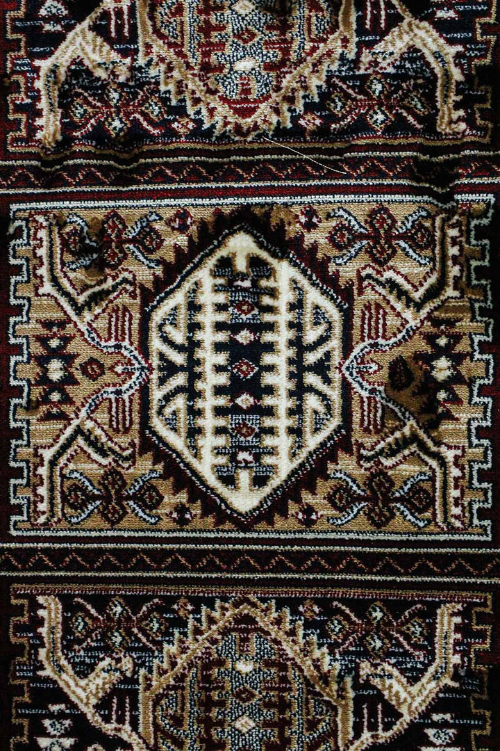 Classical Turkish Topaz Rug - 3.9 x 5.5 FT - Red - Resilient Construction for Long - Lasting Use - V Surfaces