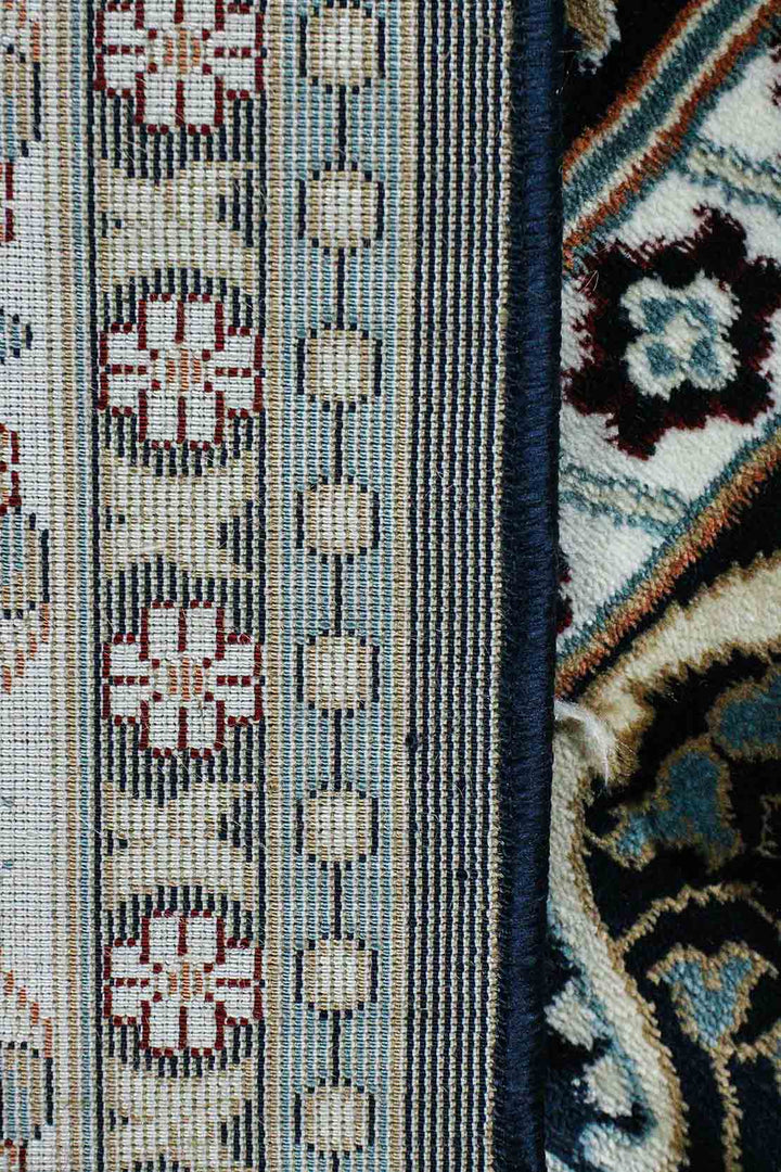Classical Turkish Topaz Rug - 4.9 x 7.3 FT - Blue - Resilient Construction for Long - Lasting Use - V Surfaces