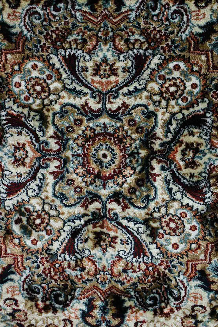 Classical Turkish Topaz Rug - 4.9 x 7.3 FT - Brown - Resilient Construction for Long - Lasting Use - V Surfaces