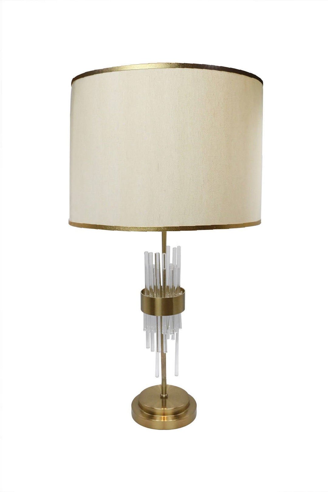 Crystal Rods Table Lamp with White Drum - V Surfaces