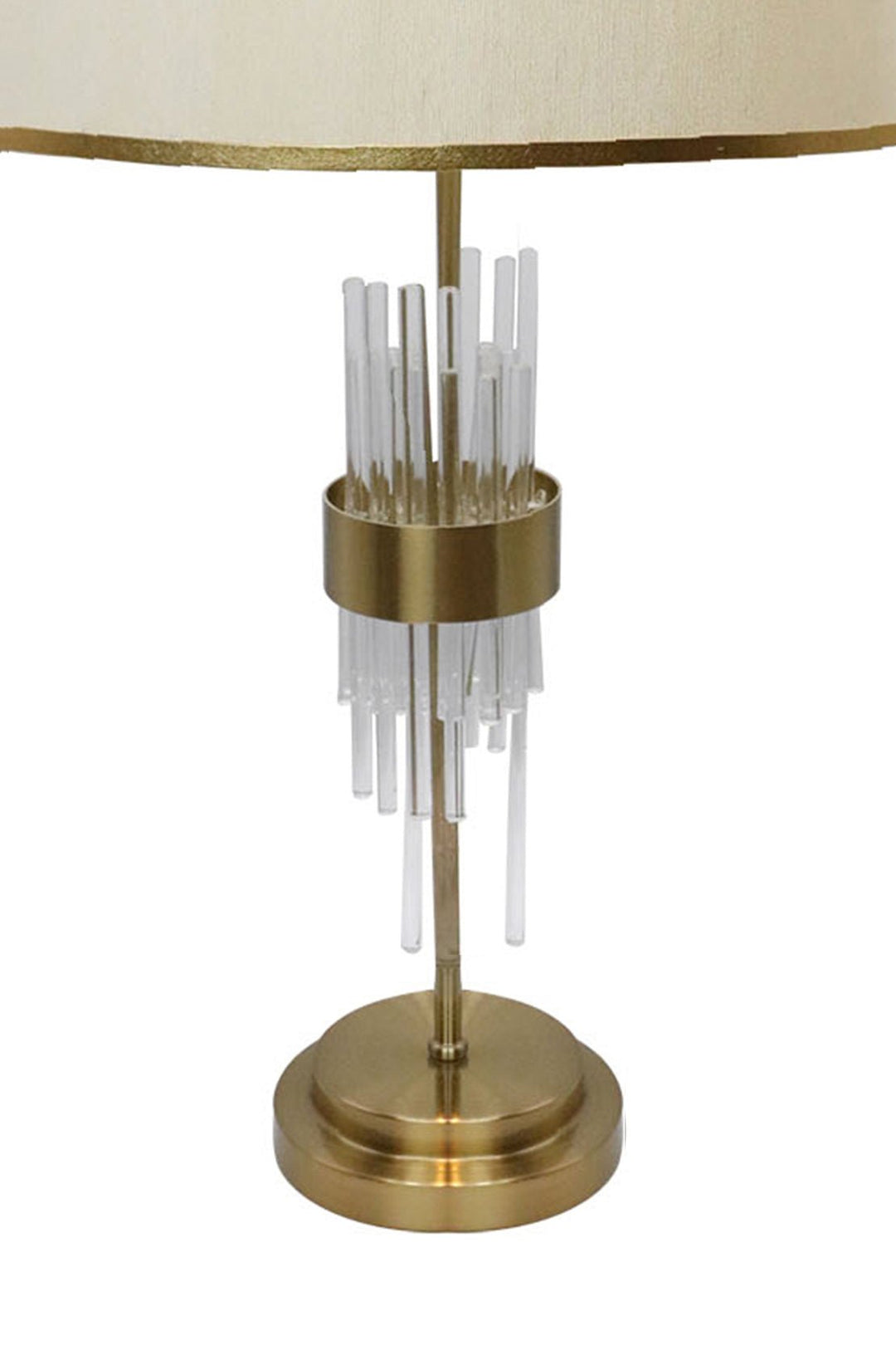 Crystal Rods Table Lamp with White Drum - V Surfaces