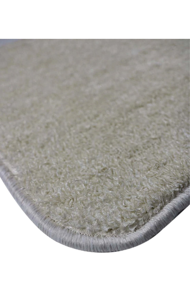 Fabric Shaggy Door Mat White - V Surfaces