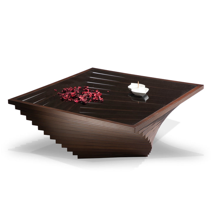 Frezya Model - Turkish Natural Walnut Coated Center Table, Wooden Rustic, Room Furniture, - V Surfaces