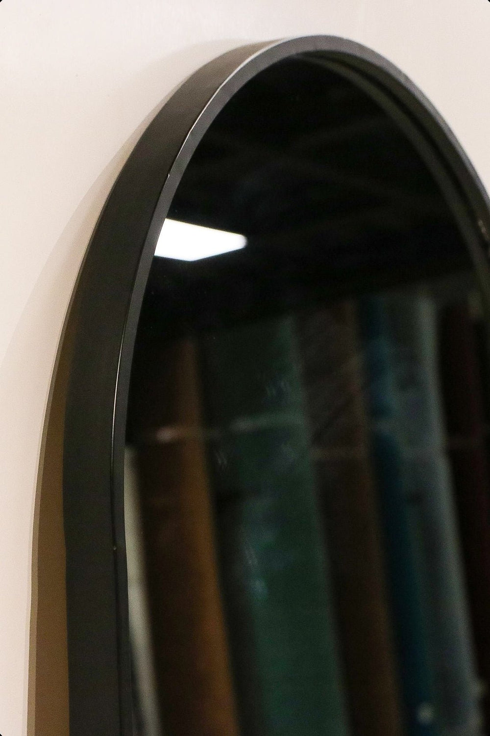 Full Length Luxe U Mirror - Black - Large Bedroom Mirror, Leaning Against Wall - V Surfaces