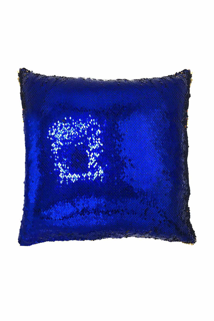 Glitter Cushion Cover Without Filling Blue and Golden - V Surfaces