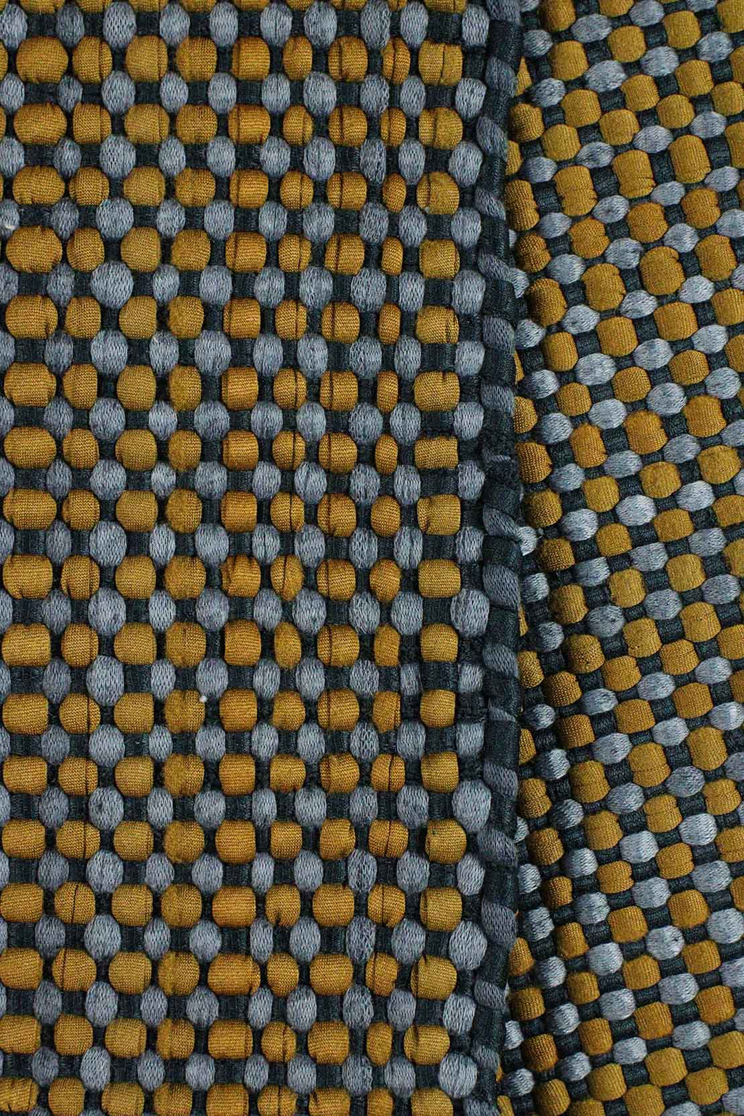 Hand Woven Modern Khaddi Rug - 2.9 x 5.0 FT - Gray and Yellow - V Surfaces