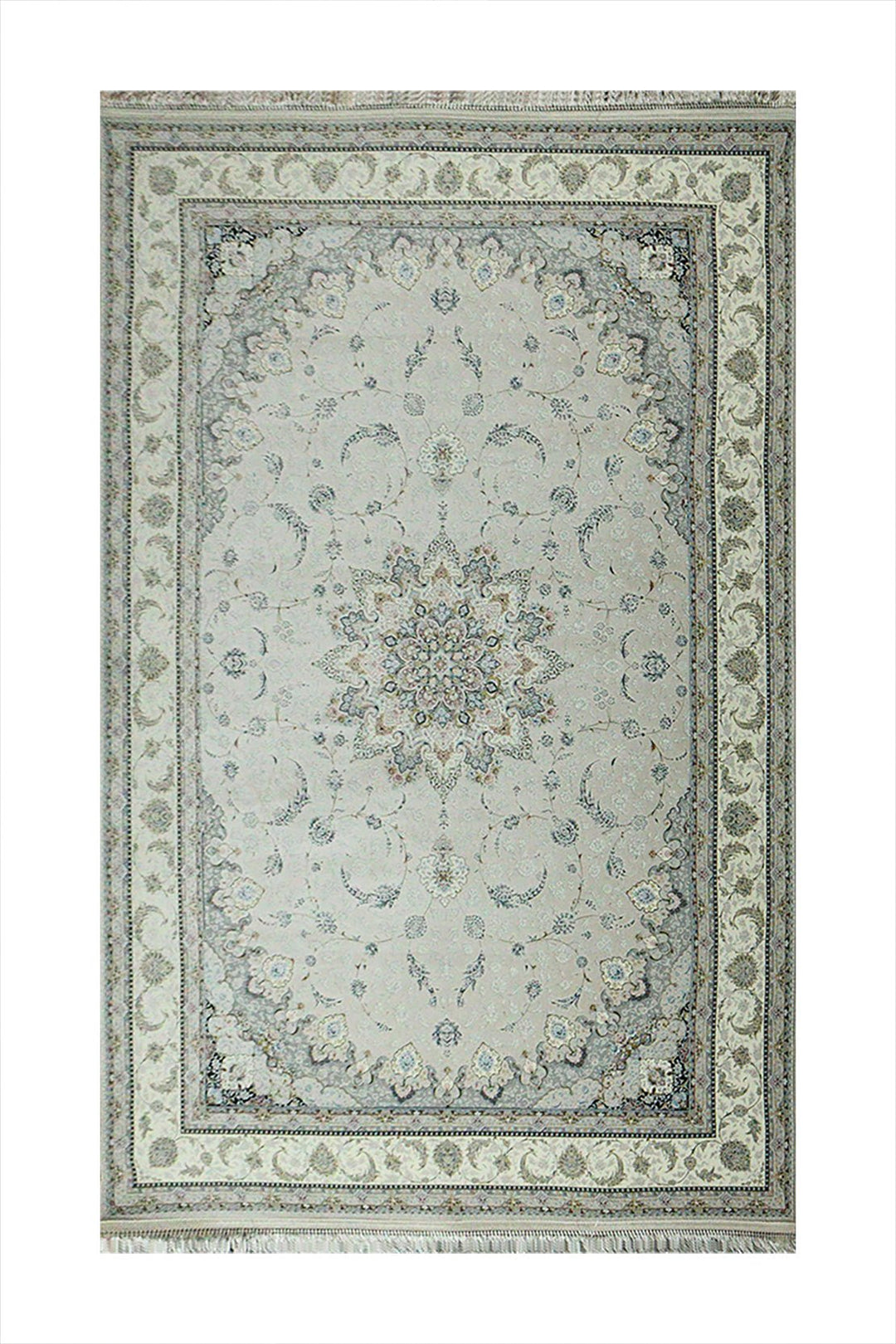 Irani Rug Authentic Persian - 4.9 x 7.3 FT - Cream - Premium Quality Rug - V Surfaces