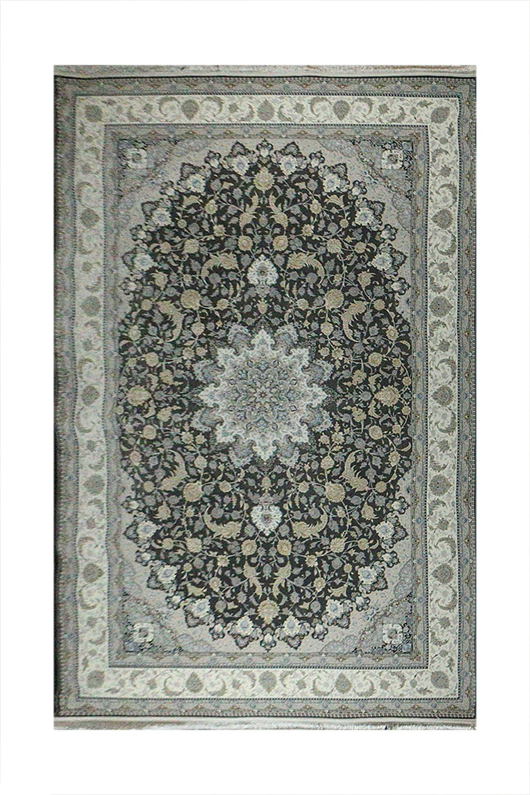 Irani Rug Authentic Persian - 6.5 x 9.8 FT - Gray - Premium Quality Rug - V Surfaces