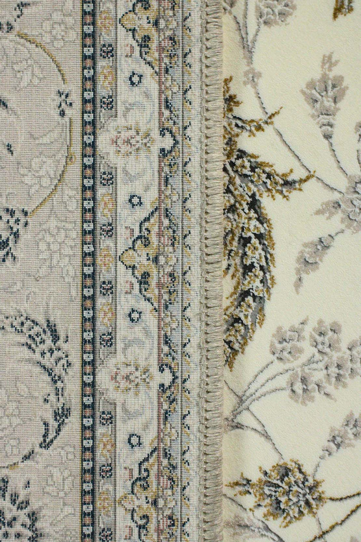 Iranian Premium Quality Authentic 1500 Rug - 3.9 x 5.5 FT - Beige - Resilient Construction for Long-Lasting Use - V Surfaces