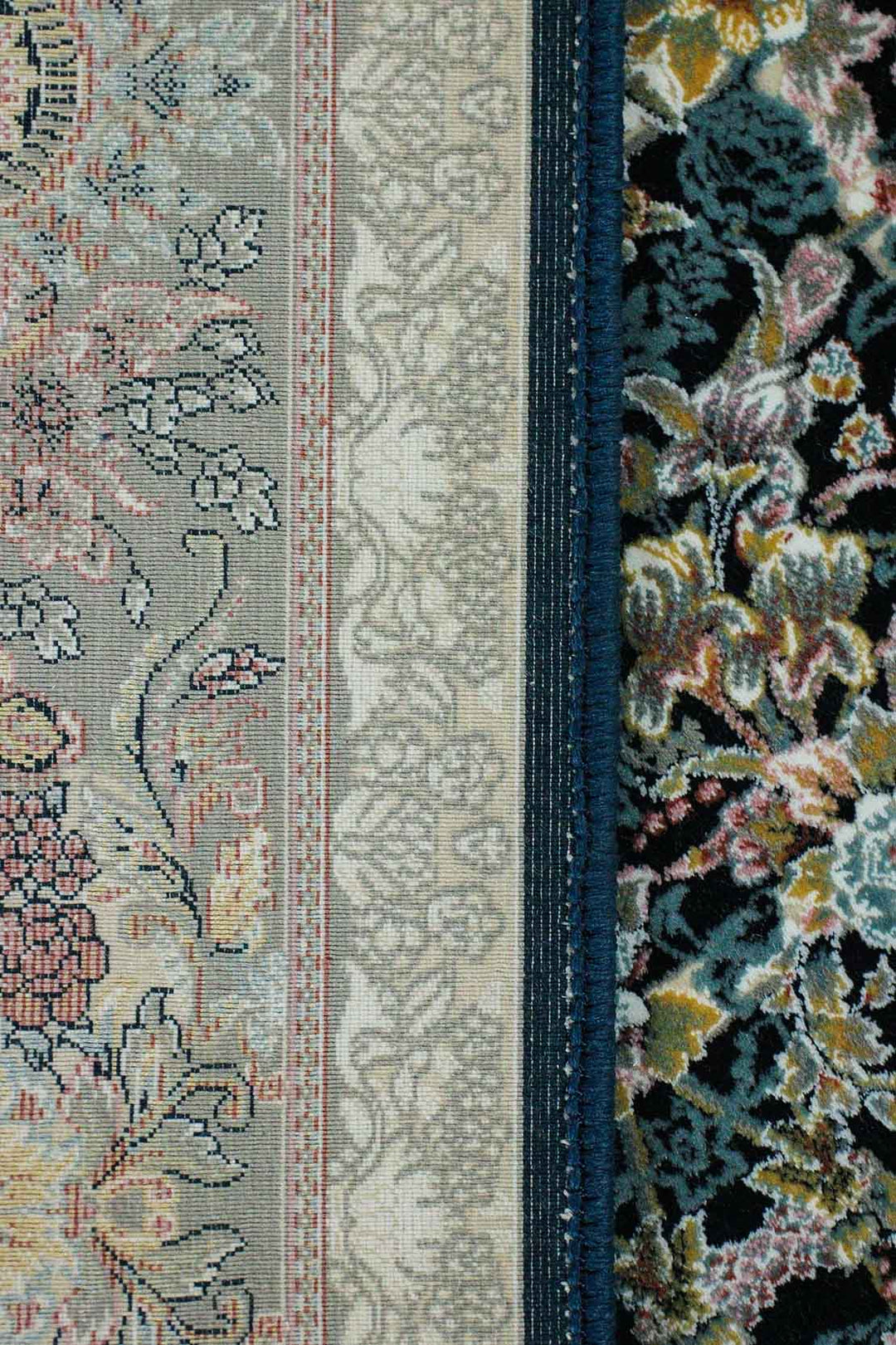 Iranian Premium Quality Authentic 1500 Rug - 4.9 x 7.3 FT - Blue - Resilient Construction for Long - Lasting Use - V Surfaces