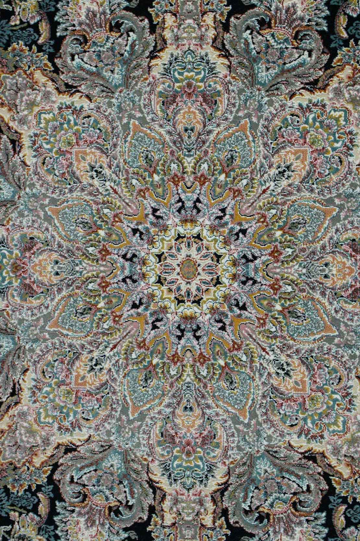 Iranian Premium Quality Authentic 1500 Rug - 4.9 x 7.3 FT - Blue - Resilient Construction for Long - Lasting Use - V Surfaces
