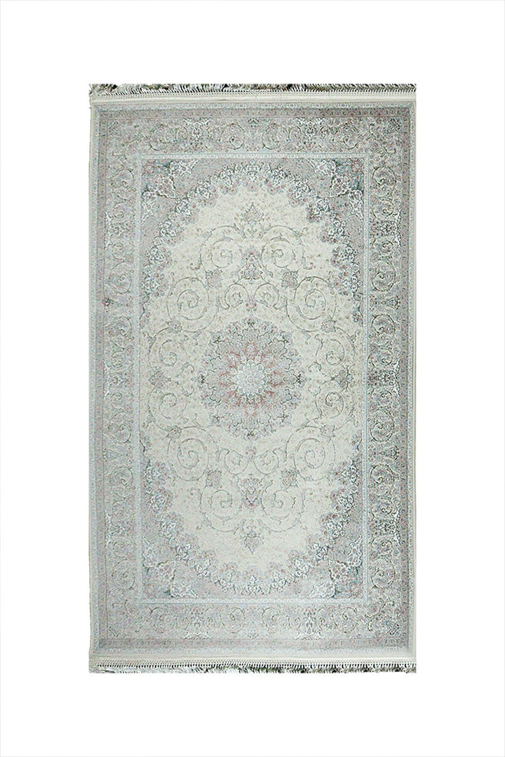 Iranian Premium Quality Authentic 1500 Rug - 4.9 x 7.3 FT - Gray - Resilient Construction for Long - Lasting Use - V Surfaces