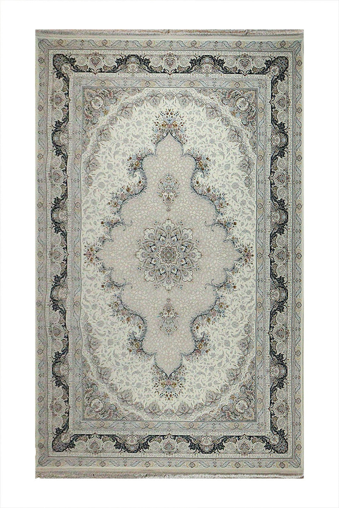 Iranian Premium Quality Authentic 1500 Rug - 6.5 x 9.8 FT - Cream - Resilient Construction for Long-Lasting Use - V Surfaces