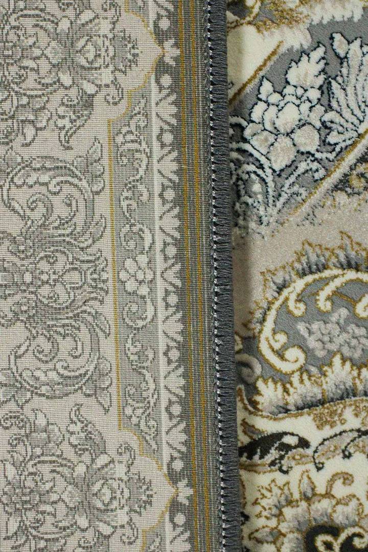 Iranian Premium Quality Authentic 1500 Rug - 6.5 x 9.8 FT - Gray - Resilient Construction for Long-Lasting Use - V Surfaces