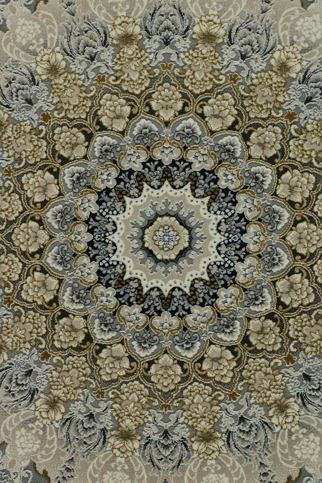 Iranian Premium Quality Authentic 1500 Rug - 6.5 x 9.8 FT - Gray - Resilient Construction for Long-Lasting Use - V Surfaces