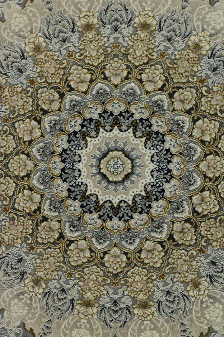 Iranian Premium Quality Authentic 1500 Rug - 6.5 x 9.8 FT - Gray - Resilient Construction for Long-Lasting Use - V Surfaces