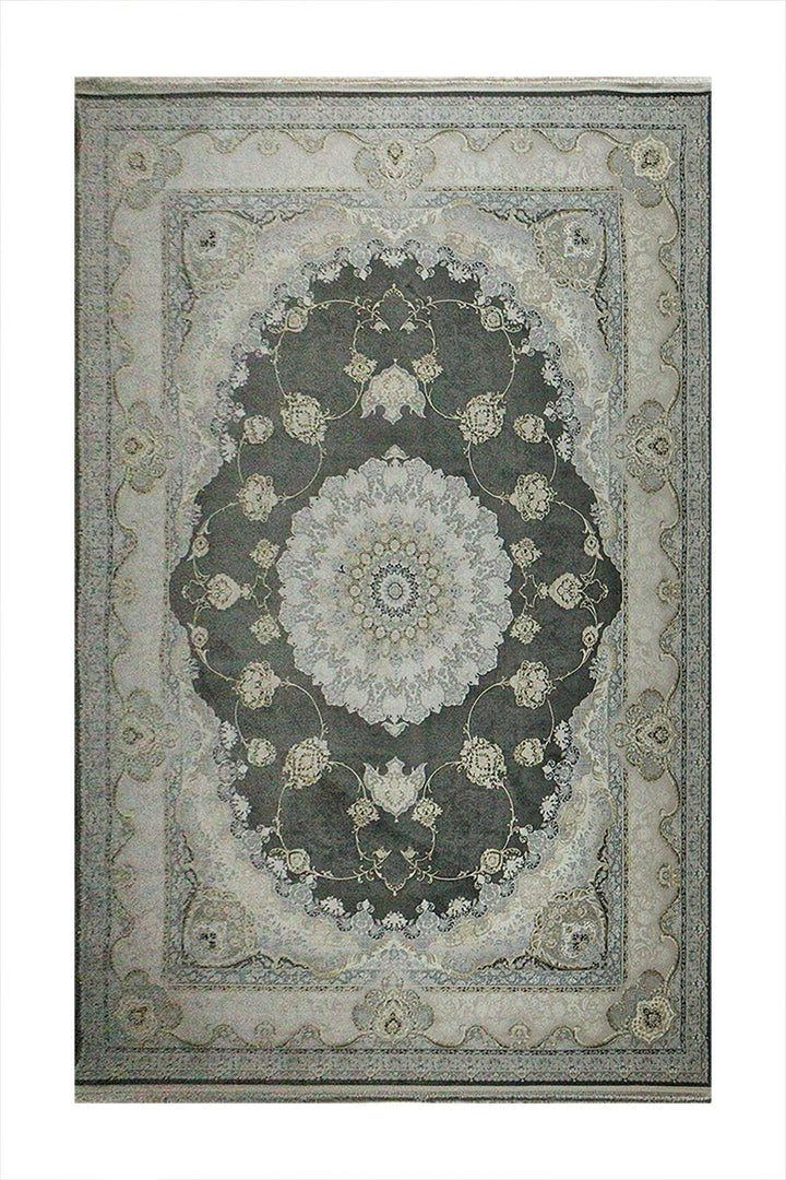 Iranian Premium Quality Authentic 1500 Rug - 8.2 x 11.4 FT - Gray - Resilient Construction for Long-Lasting Use - V Surfaces