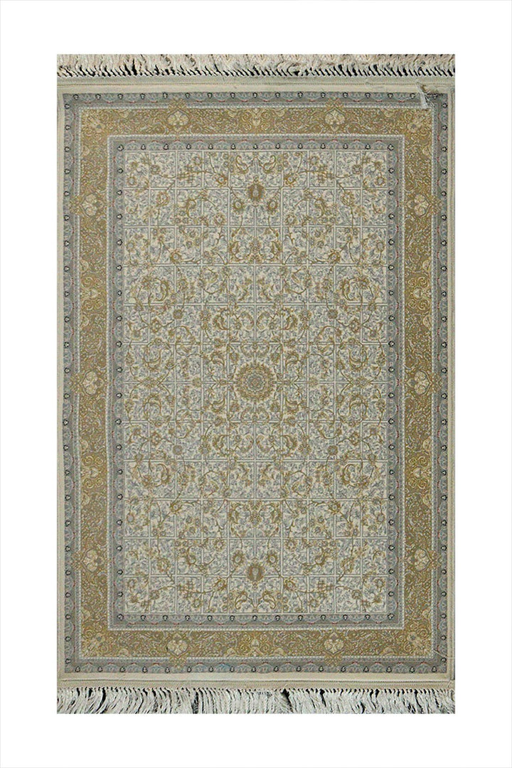 Iranian Premium Quality Hedyeh Collection (1000) Rug - 3.2 x 4.9 FT - Cream - Resilient Construction for Long-Lasting Use - V Surfaces