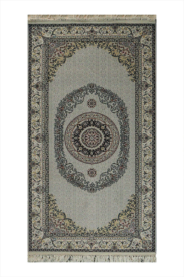 Iranian Premium Quality Hedyeh Collection (1000) Rug - 3.2 x 6.5 FT - Gray - Resilient Construction for Long-Lasting Use - V Surfaces