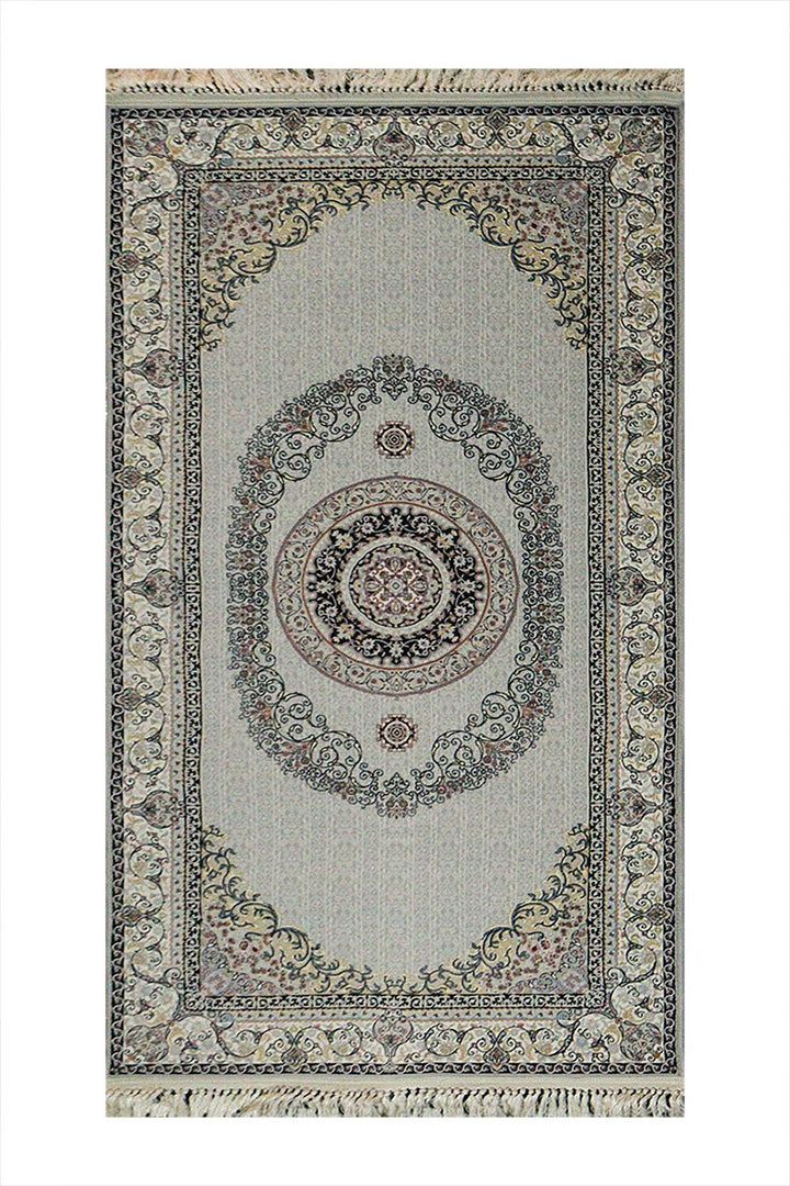 Iranian Premium Quality Hedyeh Collection (1000) Rug - 3.2 x 6.5 FT - Gray - Resilient Construction for Long-Lasting Use - V Surfaces