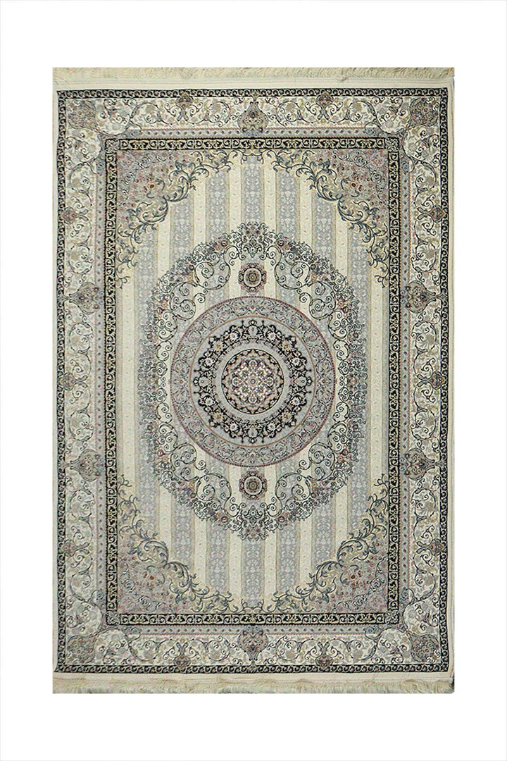 Iranian Premium Quality Hedyeh Collection (1000) Rug - 4.9 x 7.3 FT - Gray - Resilient Construction for Long-Lasting Use - V Surfaces