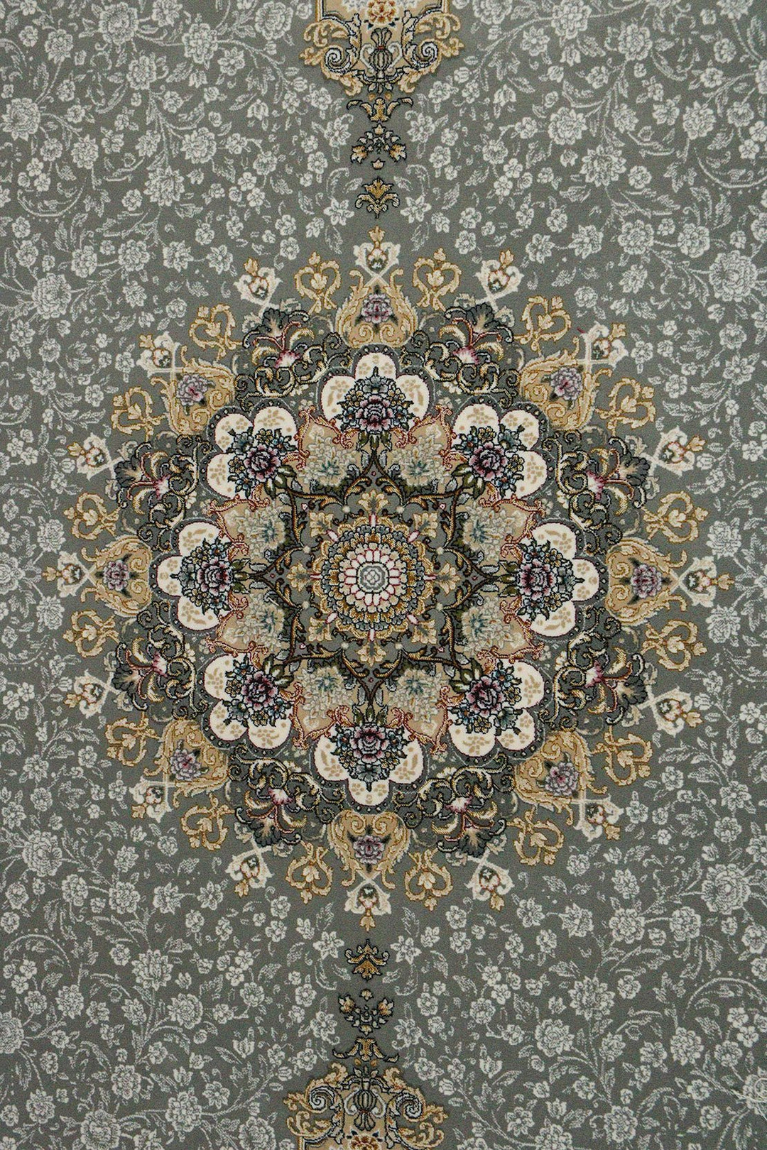 Iranian Premium Quality Moonaco Collection Rug - 4.9 x 7.3 FT - Gray - Resilient Construction for Long-Lasting Use - V Surfaces