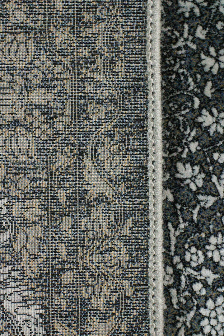 Iranian Premium Quality Oriental Collection Rug - 3.2 x 9.8 FT - Gray - Resilient Construction for Long-Lasting Use - V Surfaces