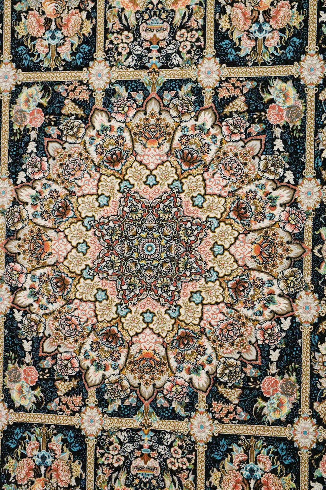 Iranian Premium Quality Oriental Collection Rug - 6.5 x 9.8 FT - Blue - Resilient Construction for Long-Lasting Use - V Surfaces