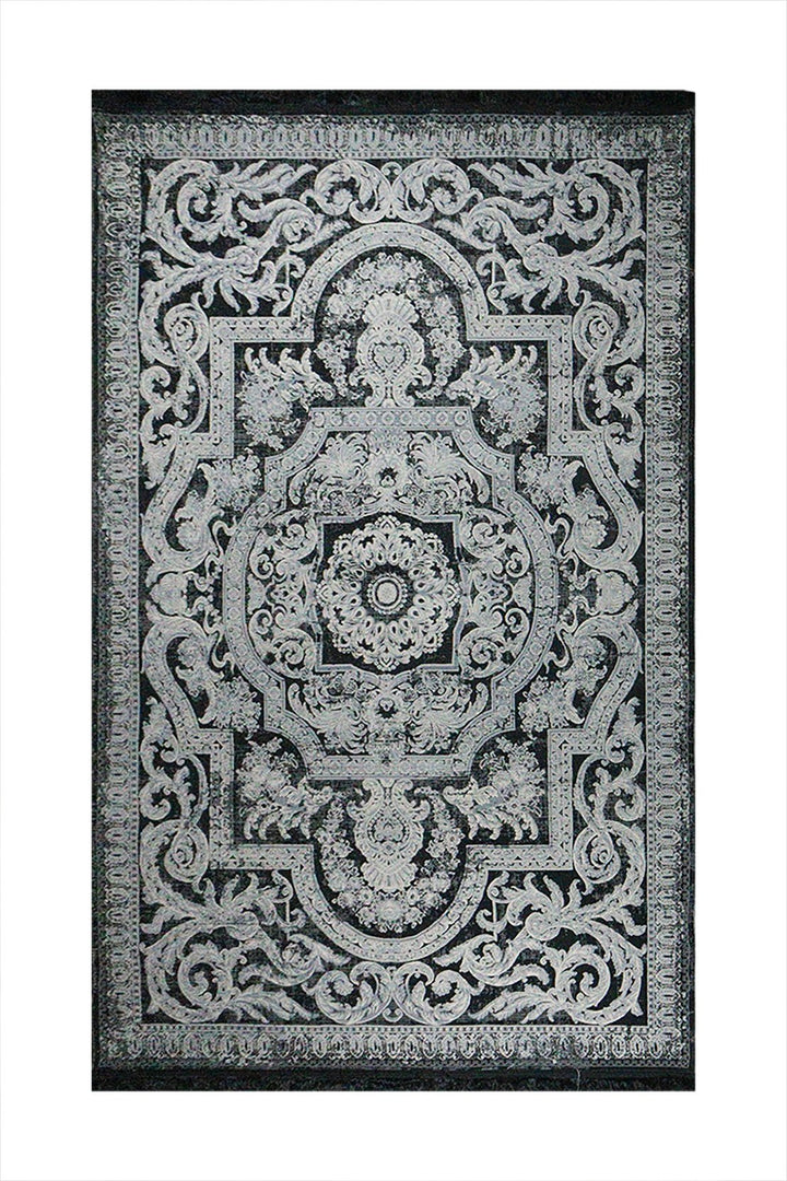 Irianian Premium Authentic Vintage Rug - Black - 6.5 x 9.8 FT-Superior Comfort Elegant and Luxury Style Accent - V Surfaces