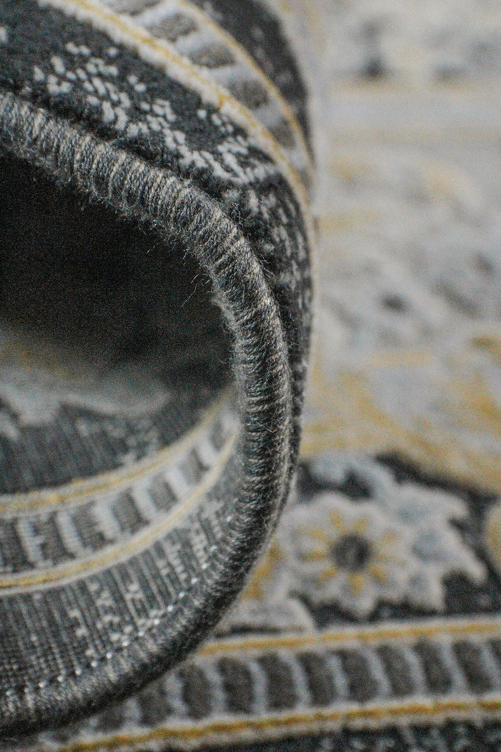 Irianian Premium Authentic Vintage Rug - Black - 6.5 x 9.8 FT-Superior Comfort Elegant and Luxury Style Accent - V Surfaces
