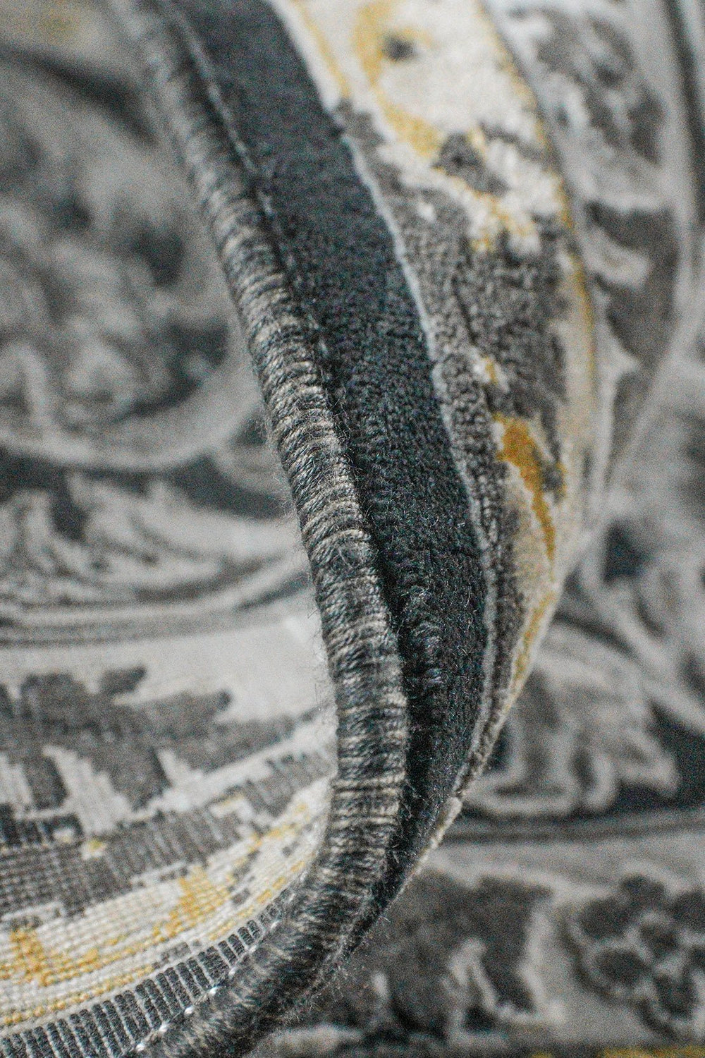 Irianian Premium Authentic Vintage Rug - Black - 6.5 x 9.8 FT-Superior Comfort Elegant and Luxury Style Accent - V Surfaces