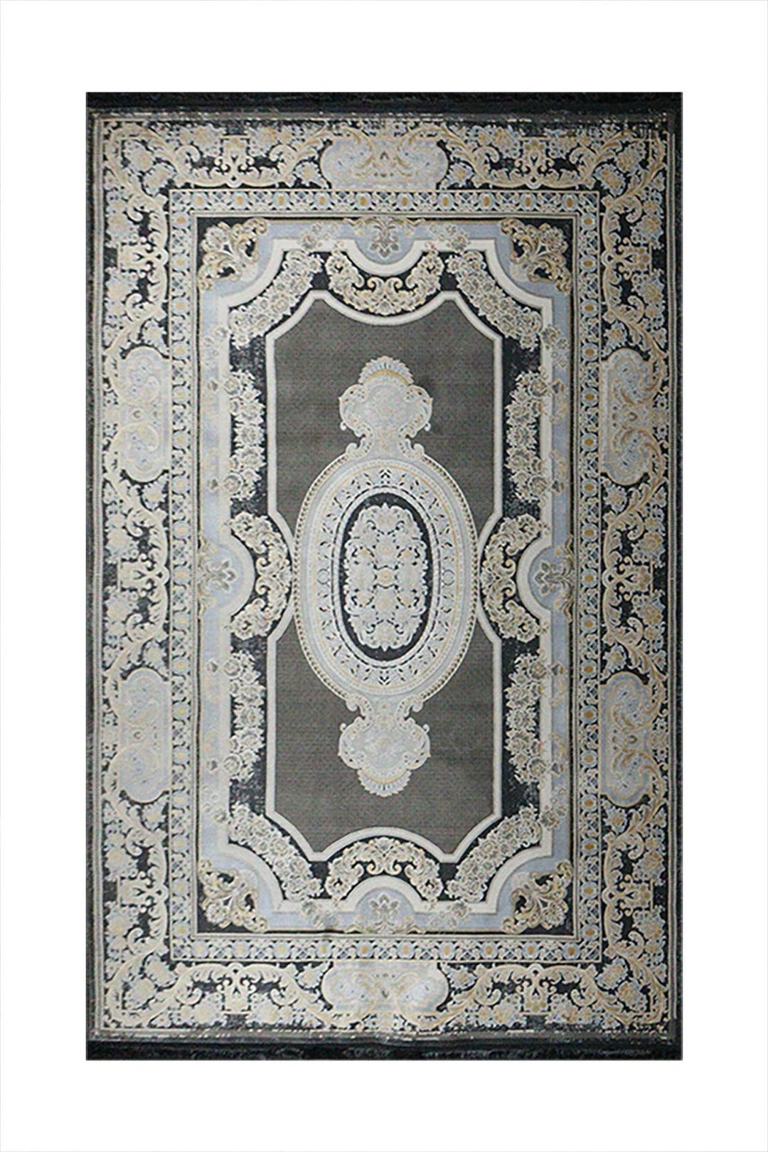 Irianian Premium Authentic Vintage Rug - Black - 6.5 x 9.8 FT-Superior Comfort Elegant and Luxury Style Accent - V Surfaces