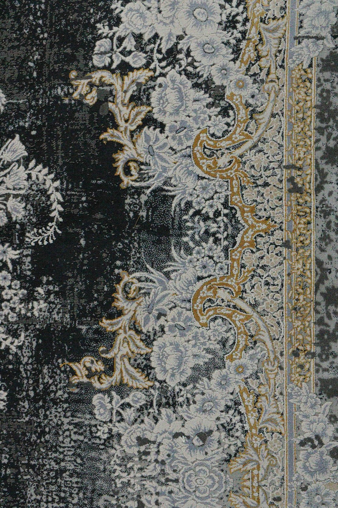 Irianian Premium Authentic Vintage Rug - Black - 6.5 x 9.8 FT-Superior Comfort Elegant and Luxury Style Accent - V Surfaces