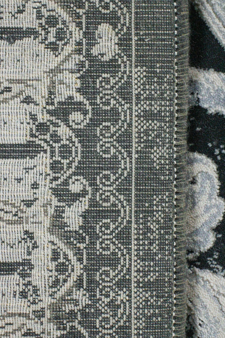 Irianian Premium Authentic Vintage Rug - Black - 6.5 x 9.8 FT-Superior Comfort Elegant and Luxury Style Accent - V Surfaces