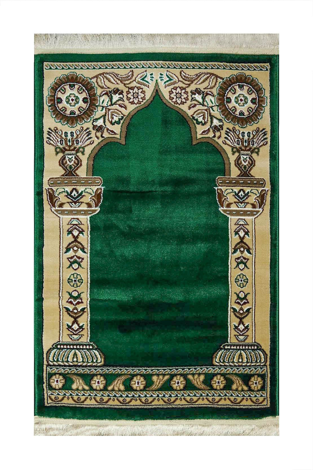 Ishraq Janamaz Green and Beige - V Surfaces