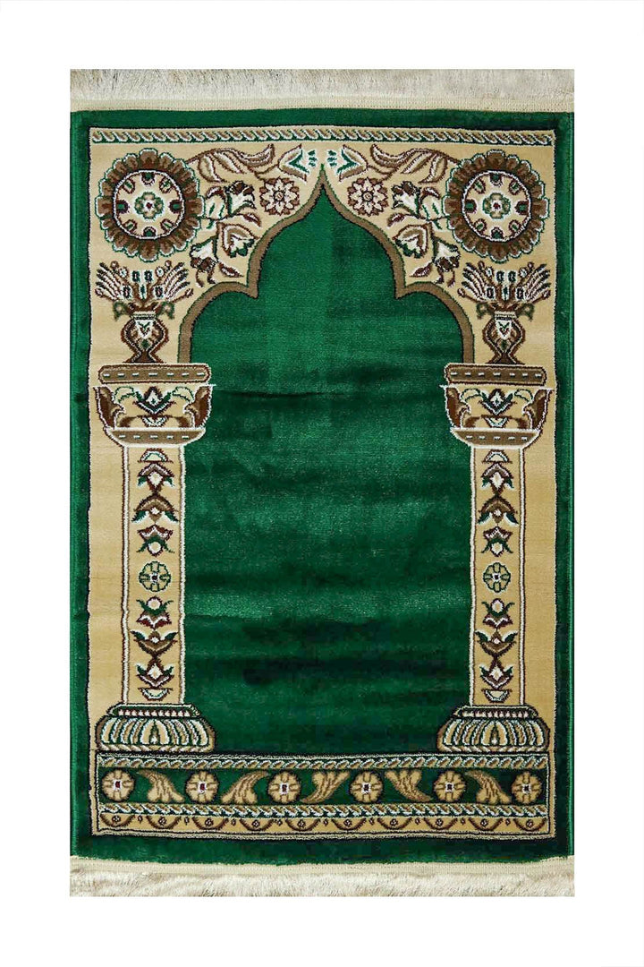 Ishraq Janamaz Green and Beige - V Surfaces