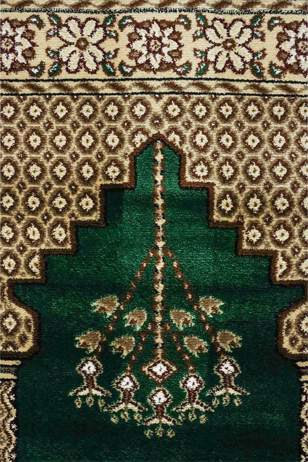 Ishraq Janamaz Green and Beige - V Surfaces