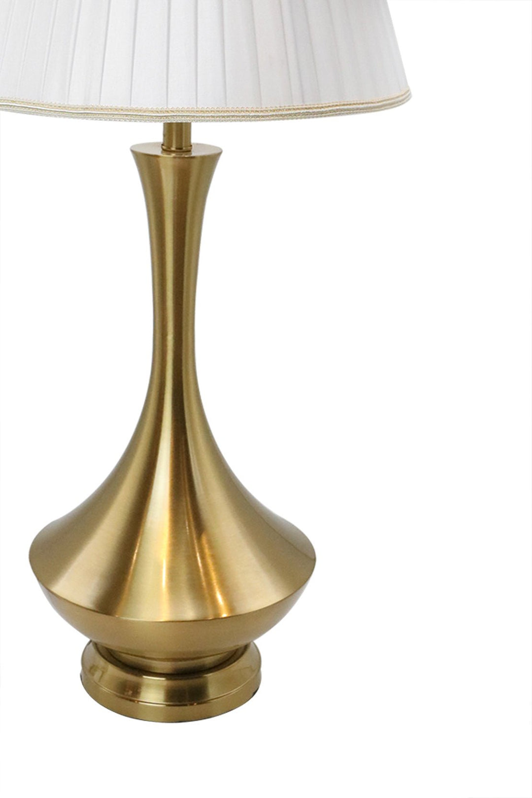 Marble Brass Table Lamp With White Drum - V Surfaces