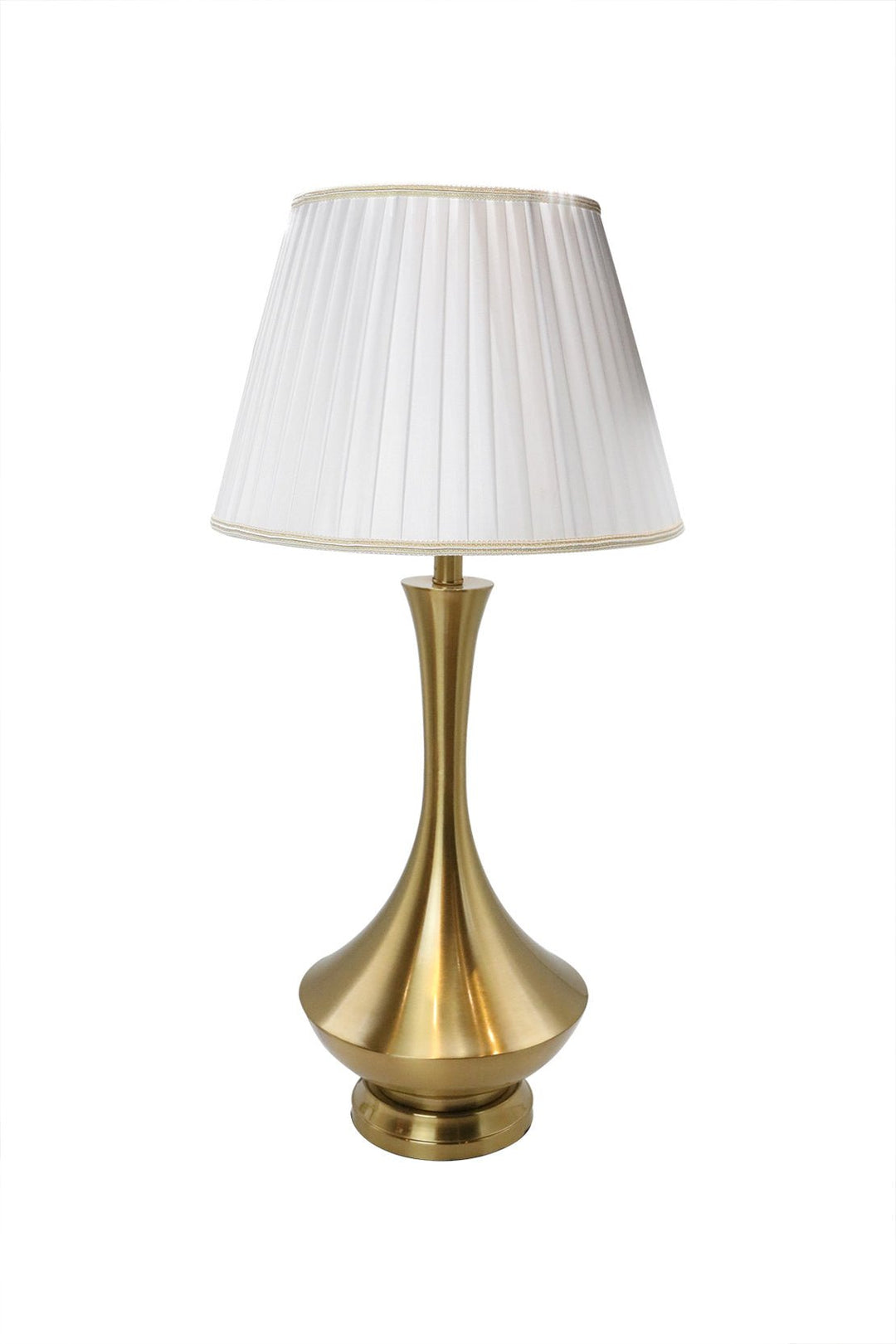 Marble Brass Table Lamp With White Drum - V Surfaces