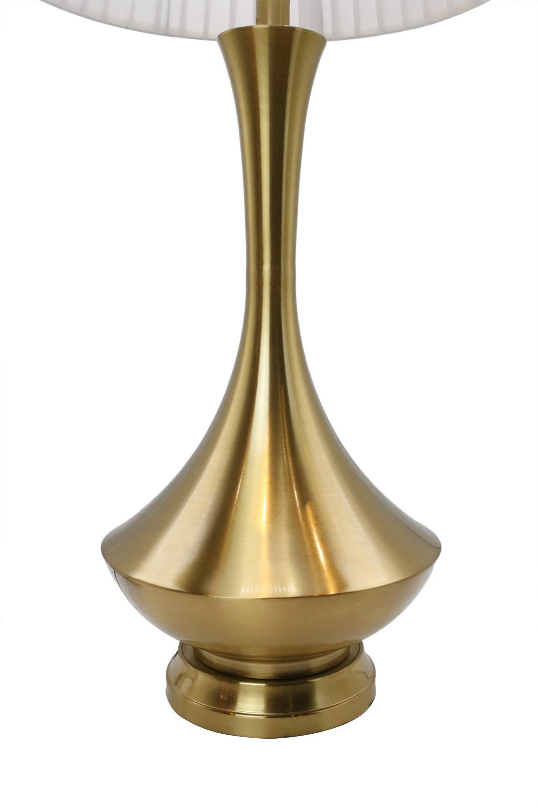 Marble Brass Table Lamp With White Drum - V Surfaces