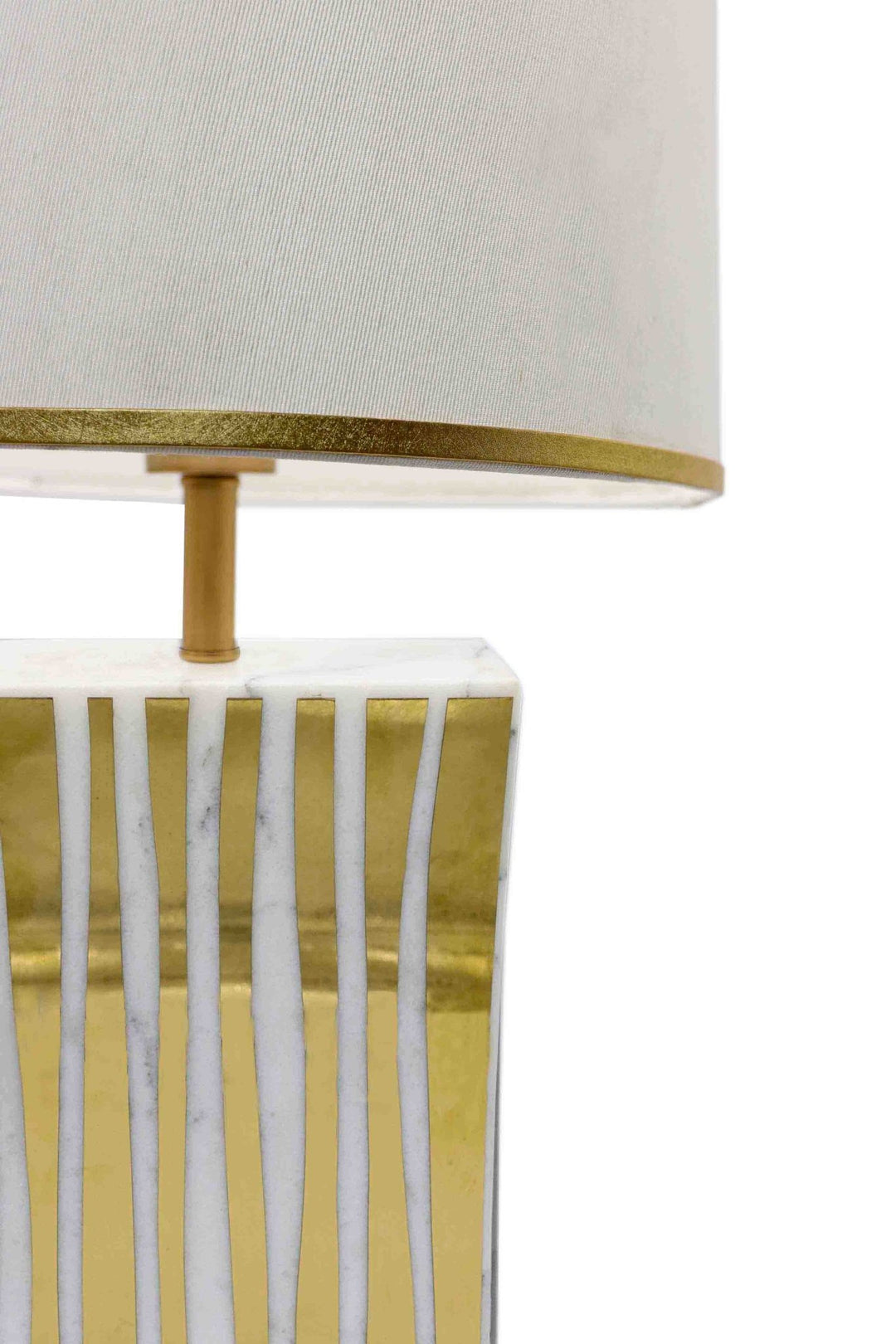 Marble Table Lamp With White Drum - V Surfaces
