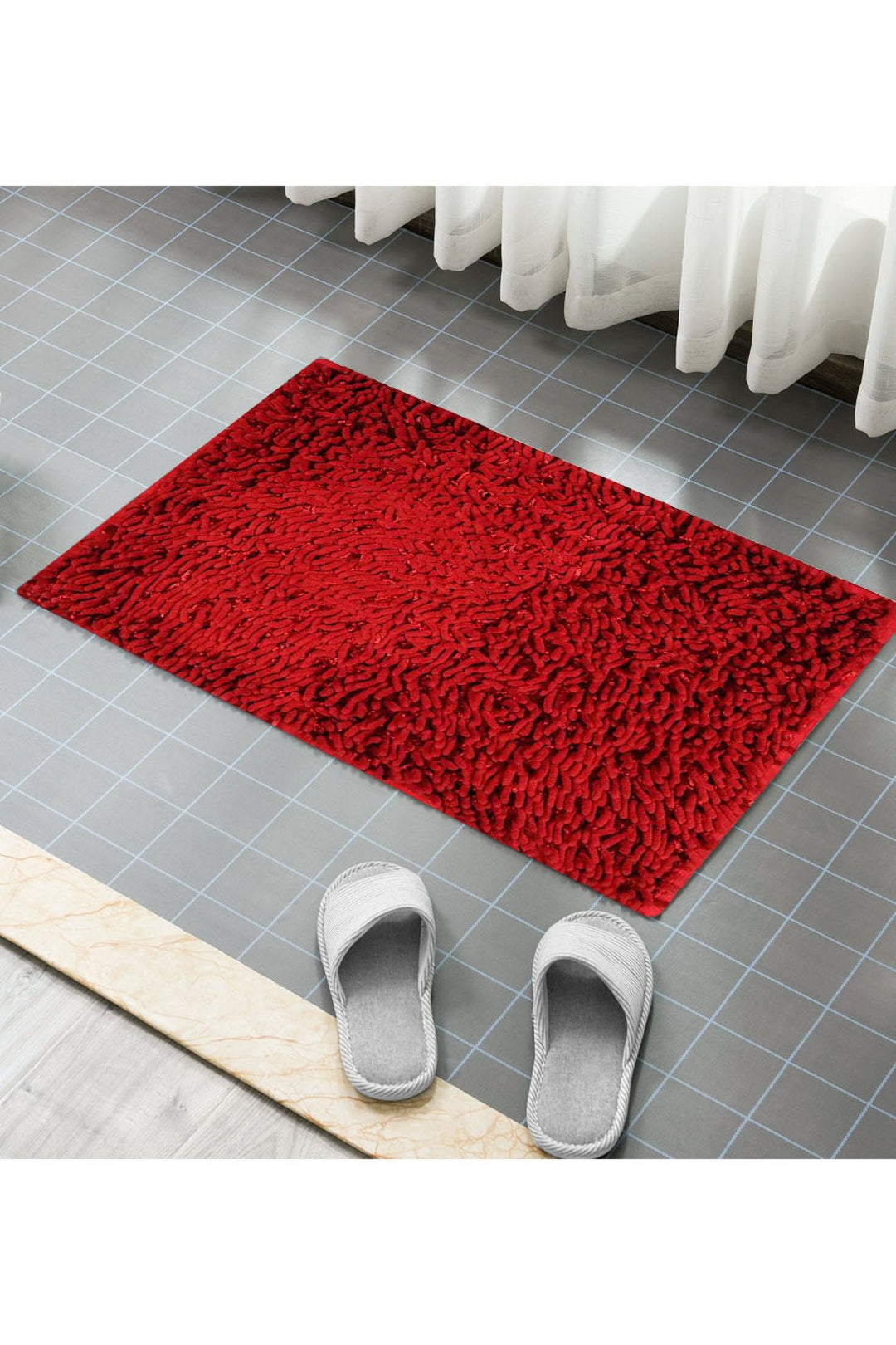 Micro Fiber Bath Mat, Red - V Surfaces