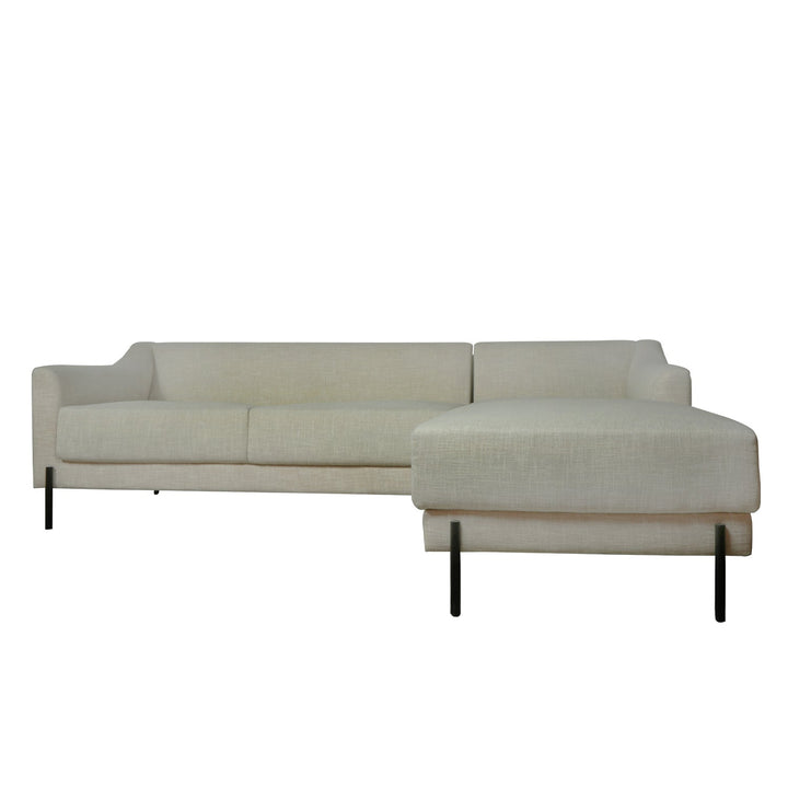 Modern L Shape Sofa, Cream - V Surfaces