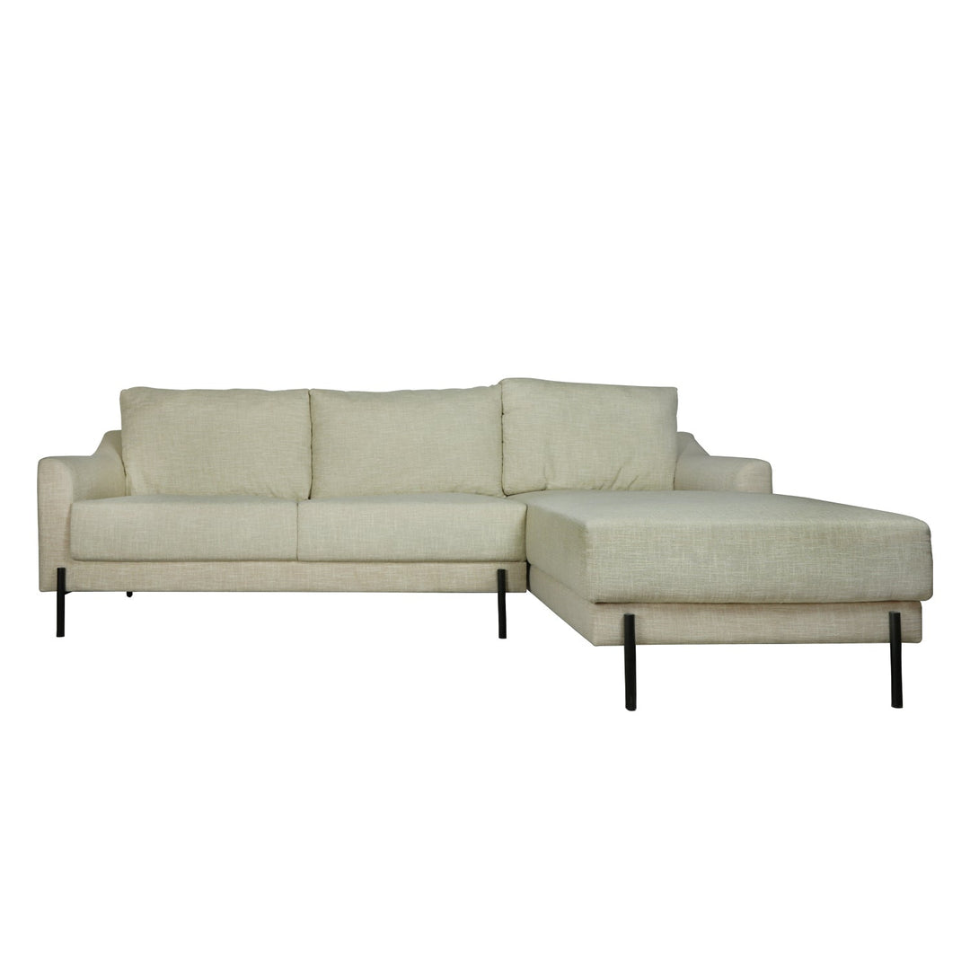 Modern L Shape Sofa, Cream - V Surfaces